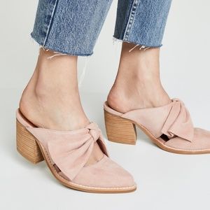 Jeffrey Campbell Cyrus Block Heel Mules Blush